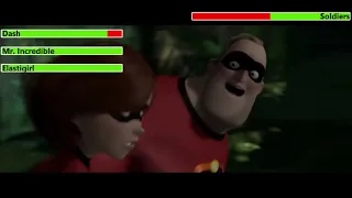 The Incredibles vs. Soldiers with healthbars (Edited By @KobeW2001)