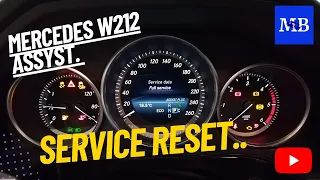 W212 - Mercedes How to Reset Service indicator