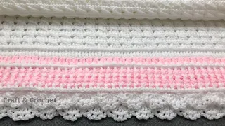 Easy crochet baby blanket/craft & crochet blanket pattern 2208