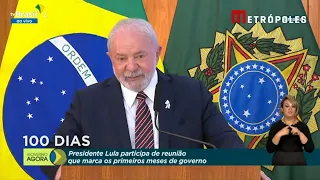 100 dias: Lula alfineta Bolsonaro e reafirma “otimismo” com economia