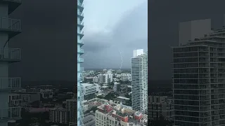 Lightning Strike Over Miami! #lightning #lightningstrike #miami #weather