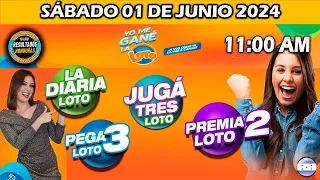 Sorteo 11 AM Resultado Loto Honduras, La Diaria, Pega 3, Premia 2, SÁBADO 01 de junio 2024