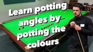 Learn potting angles by potting the colours