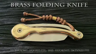 KNIFE MAKING / BRASS FOLDING KNIFE 수제칼 만들기 #121