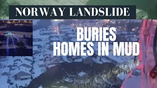 Norway landslide buries homes in mud