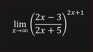 Find The Limit ((2x-3)/(2x+5))^(2x+1)