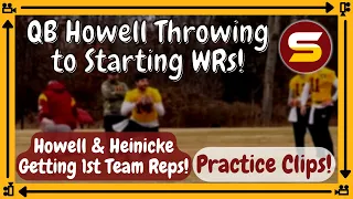 WATCH: Sam Howell THROWING TO TERRY, JAHAN & CURTIS! Getting 1st Team Reps in Wednesday Practice!