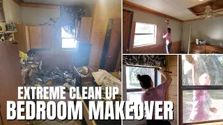 DIY EXTREME BEDROOM MAKEOVER | Bedroom renovation on a budget | Full room transformation Part one!