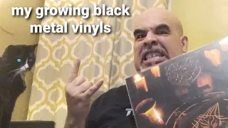 checking out my growing collection of Black metal vinyls
