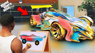 Franklin Using Magical Painting To Find The Biggest And Best Powerful God Car In Gta V