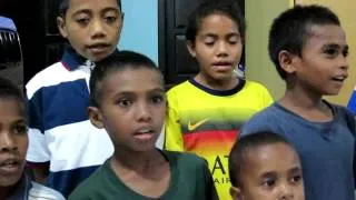 Welcome song by the House of Joy orphanage in Kupang