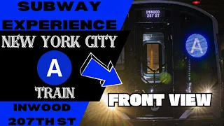 New York City Subway A Exp Train (Far Rockaway - 207th St) Front View