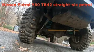 Nissan Patrol Y60 TB42 vs Jeep Grand Cherokee ZJ 5.2 Exhaust Sound Off Road Battle of the Titans