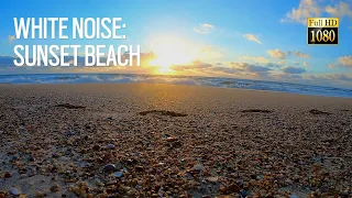 Sunset Beach Sounds for Relaxing, Focus or Deep Sleep | Nature White Noise | 8 Hour Video | Full HD