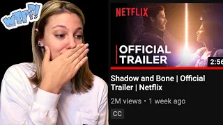 REACTING TO THE OFFICIAL SHADOW AND BONE TRAILER | I haven't read the books yet lol | #Grishaverse