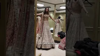 Trying out my lehenga in-store and then wearing at the wedding