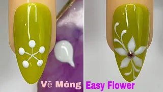 Easy Spring Flower Nails Art For Beginner 💖Vẽ Hoa Mùa Xuân 💅New Nails Design 💝 New Nails