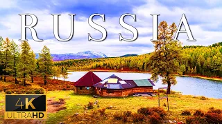 FLYING OVER RUSSIA (4K UHD) - Scenic Relaxation Film With Soft Music - Ultra High Definition