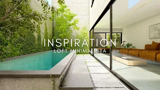 LOFT ESTREITO COM PISCINA INTERNA DE 7X20 METROS MINIMALISTA - INSPIRATION HOUSE