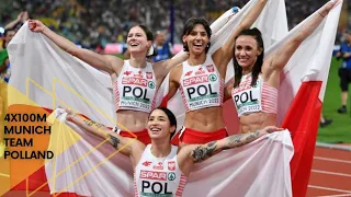 4x100M Women's Final Munich 2022 Team Polland