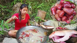 Cooking Big Golden Fish for survival food near river + 4 More Cooking Videos @lisaCooking2