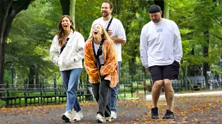 Funny WET Fart Prank in New York! Daddy's GO-HOME STAIN!!