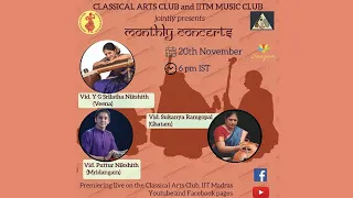 Monthly Concerts || Y.G. Srilatha Nikshith- Veena Concert