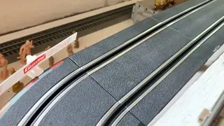 Lionel Trains and Carrera slot cars running session