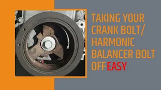 How to remove a Crank Bolt/Harmonic balancer bolt that will not come loose! SUPER TRICK!!