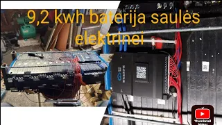 9.2 kwh baterija saulės elektrinei iš elektrinio automobilio.