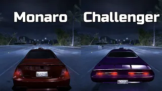 Vauxhall Monaro VXR vs Dodge Challenger RT - Need for Speed Carbon (Drag Race)