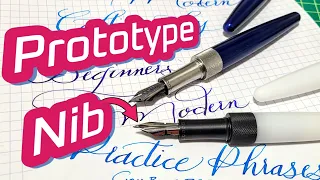 Fountain Pen Flex Nib Writing: Titanium & Prototype Flex - R615 The Good Blue