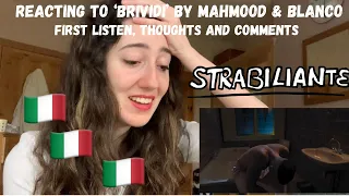 ITALY EUROVISION 2022 - REACTING TO 'BRIVIDI' BY MAHMOOD & BLANCO (FIRST LISTEN)