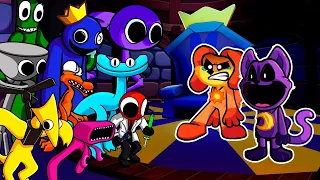 CATNAP & DOGDAY together Vs 2D Rainbow Friends but Chapter 2 Friday Night Funkin Mod Roblox