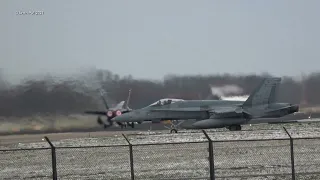 Frisian Flag 2022 Morning Wave Spottersday in the snow Air Base Leeuwarden 1 april 2022