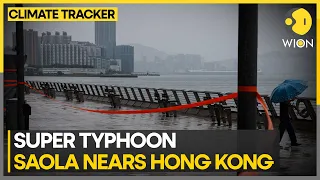 Hong Kong shuts down as super Typhoon Saola approaches | WION Climate Tracker | Latest News