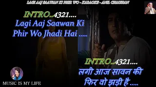 Lagi Aaj Saawan Ki Phir Wo Jhadi Hai Karaoke With Scrolling Lyrics Eng. & हिंदी