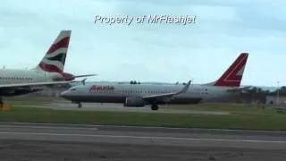 Lauda Air 737-800 {OE-LNK} HEATHROW PLANE SPOTTING Flight Arrivals Landing Departures