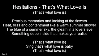 Northern Soul - The Hesitations - That's What Love Is - With Lyrics