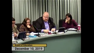 Enfield, CT - Board of Education - December 10, 2019