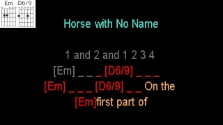 A Horse With No Name by America guitar play along.