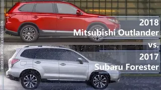 2018 Mitsubishi Outlander vs 2017 Subaru Forester (technical comparison)