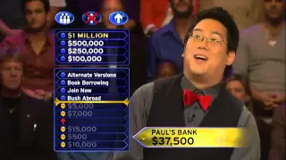 Paul Reese on Who Wants To be a Millionaire-February 2013