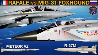 Rafale With Meteor vs Mig-31 Foxhound With R-37M: BVR Missile Battle | DCS