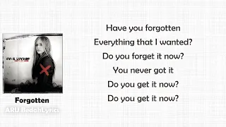 Avril Lavigne - Forgotten (Lyric Video)