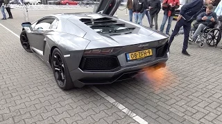 Lamborghini Aventador w/ LOUD Akrapovic Exhaust - INSANE revs & flames