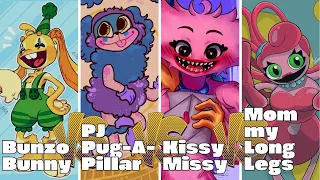 Bunzo Bunny Vs PJ Pug A Pillar Vs Kissy Missy Vs Mommy Long Legs | Tiles Hop EDM Rush! - Beat Roller