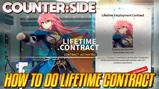 COUNTER SIDE GUIDE ON HOW TO GET & USE LIFETIME CONTRACT