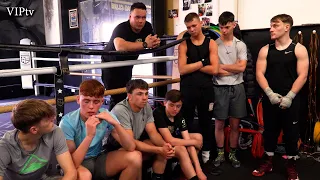 VIPtv visits Wearmouth Boxing club & talks to Head Coach Ant Kelly with some of his amateur boxers