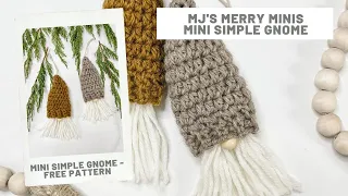 Mini Simple Gnome Ornament - Free Crochet Pattern